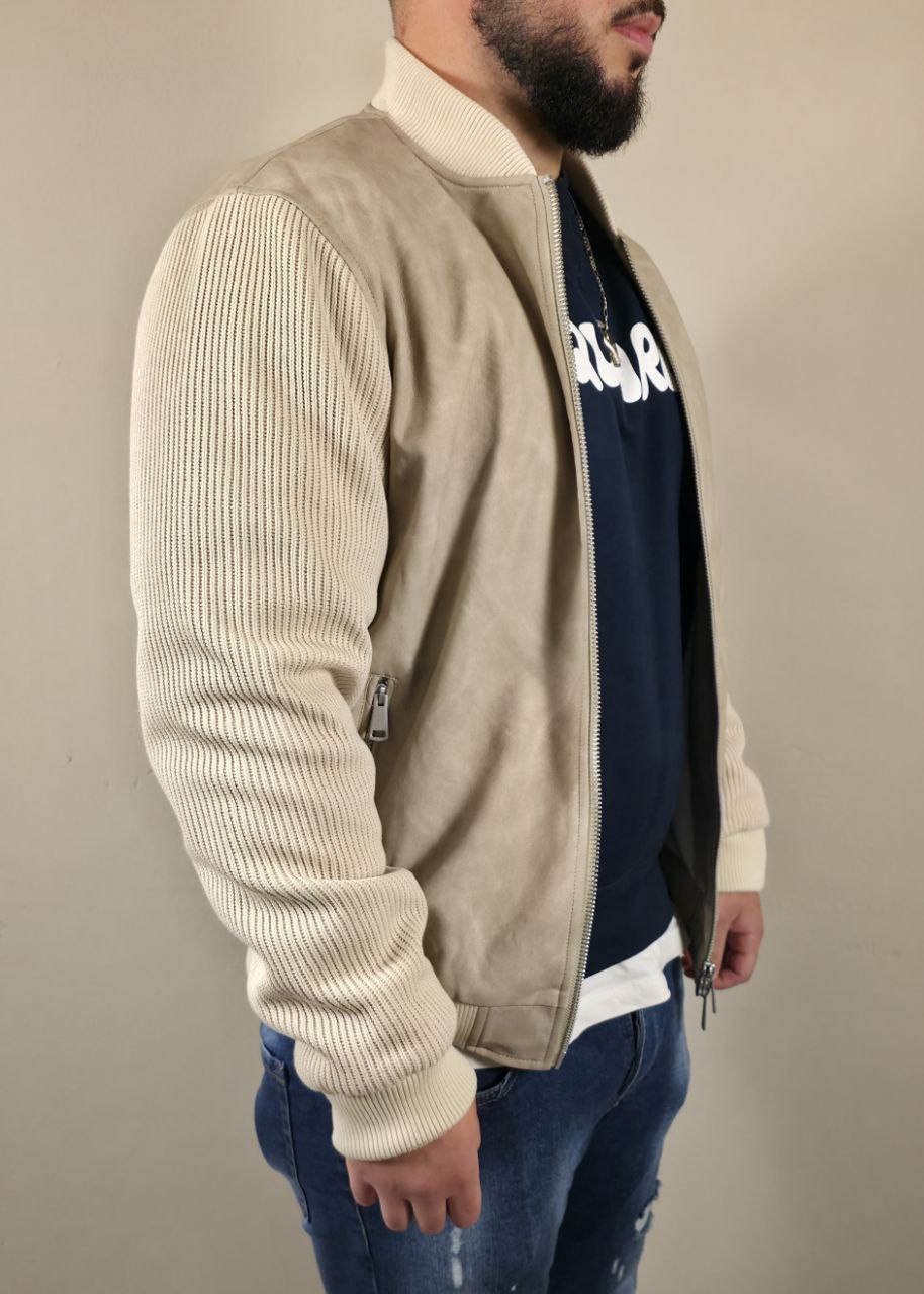 Beige Varsity Bomberjack – Limited Edition