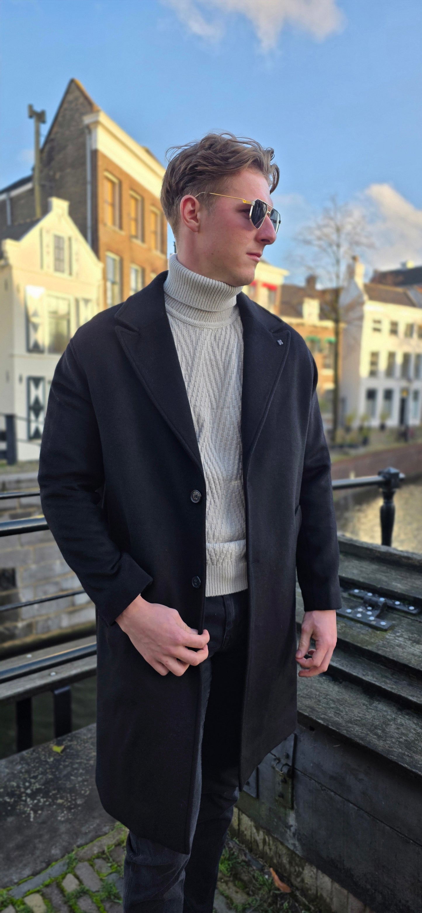 Thomas Lugal – Beige Gebreide Coltrui