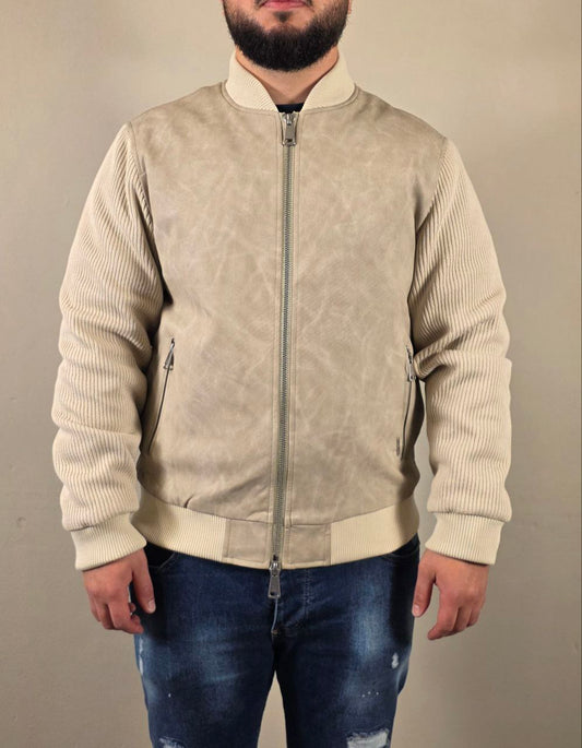 Beige Varsity Bomberjack – Limited Edition