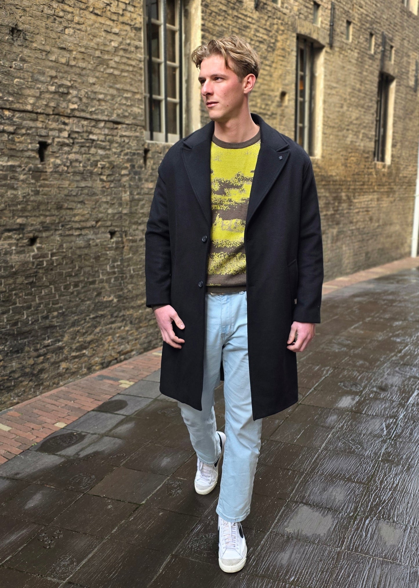 Groene Wollen Trui Heren - Acid Design