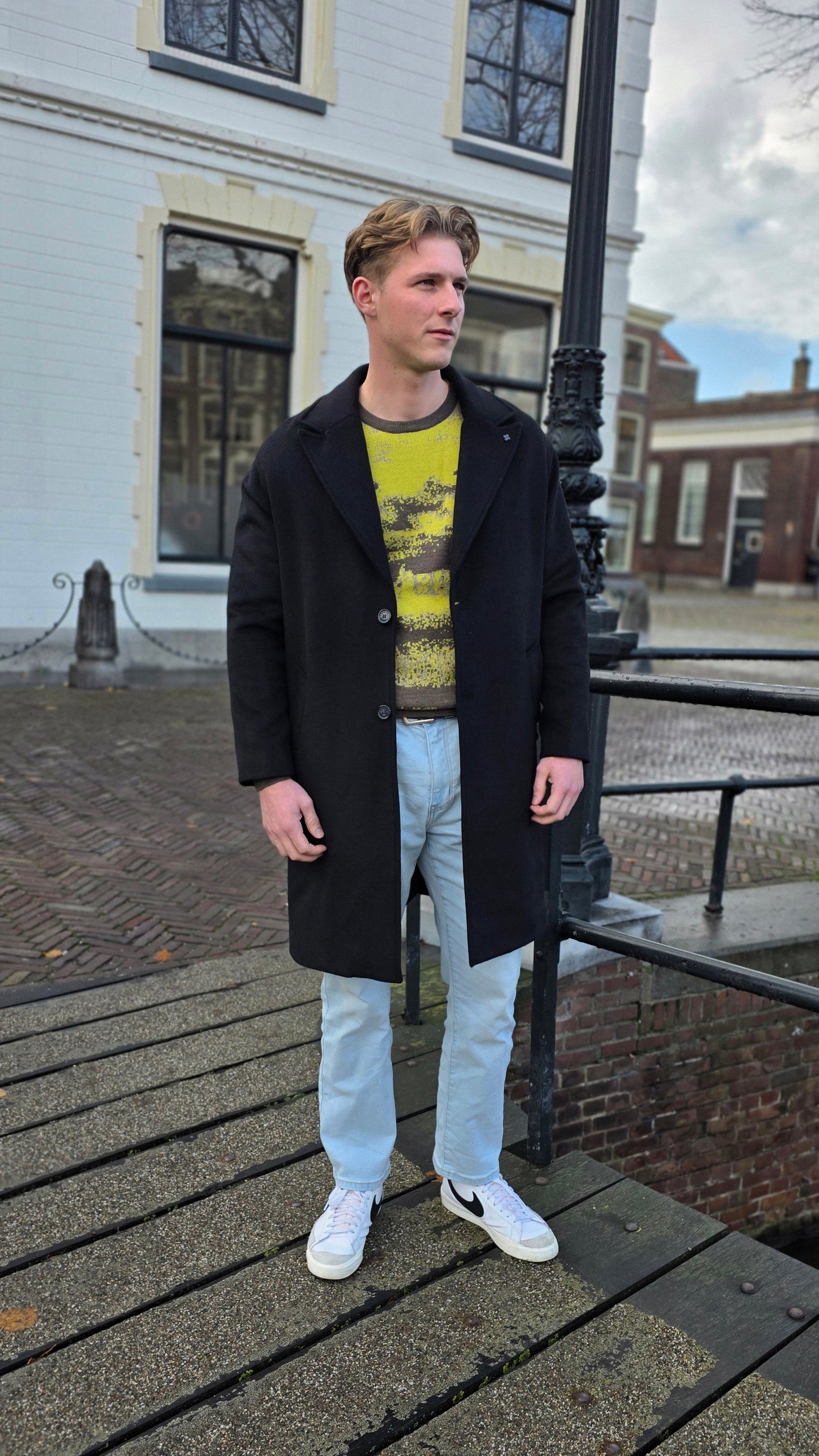 Groene Wollen Trui Heren - Acid Design